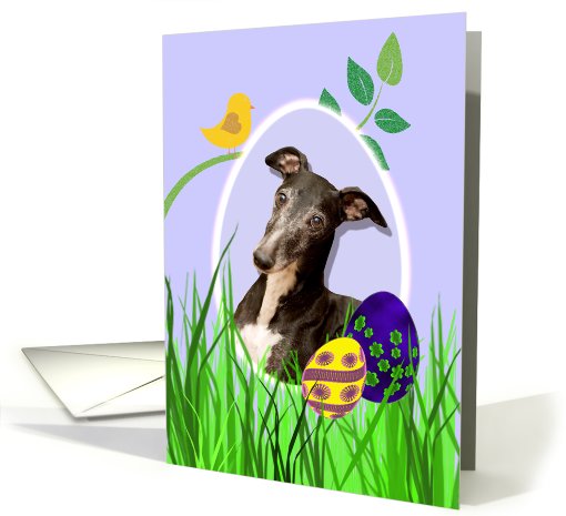 Easter Card featuring a Whippet card (784087)