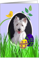 Easter Card featuring a West Highland White Terrier card