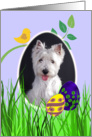 Easter Card featuring a West Highland White Terrier card