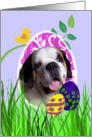 Easter Card featuring a Saint Bernard card