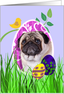 Easter Card featuring a Pug card