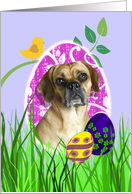 Easter Card featuring a Puggle card