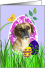 Easter Card featuring a Puggle card