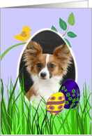 Easter Card featuring a Papillon card