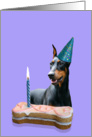Birthday Card featuring a Doberman Pinscher card