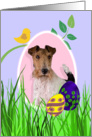 Easter Card featuring a Wire Fox Terrier card