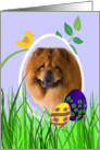 Easter Card featuring a Chow Chow card