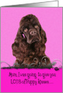 Mother’s Day Licker License - featuring a chocolate American Cocker Spaniel card