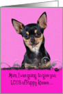 Mothers Day Licker License - featuring a black and tan Chihuahua card