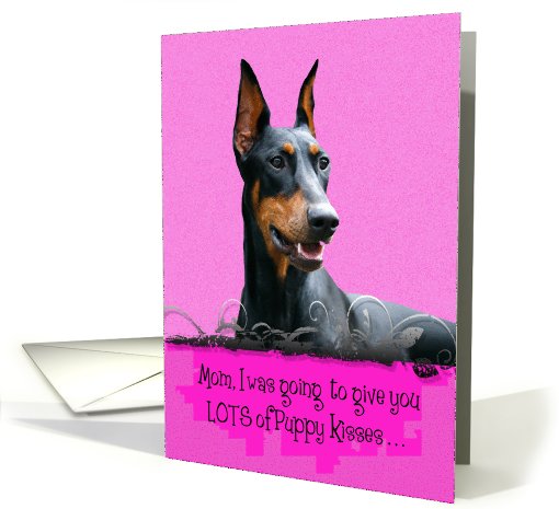 Mothers Day Licker License - featuring a Doberman Pinscher card