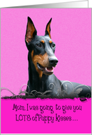 Mothers Day Licker License - featuring a Doberman Pinscher card