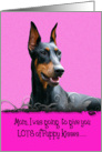 Mothers Day Licker License - featuring a Doberman Pinscher card