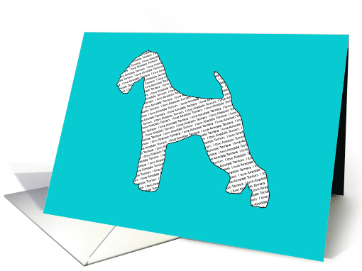 All Occasion - I Love Airedale Terriers card (796539)