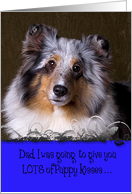 Father’s Day Licker License - featuring a blue merle Shetland Sheepdog card