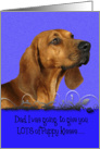 Father’s Day Licker License - featuring a Redbone Coonhound card