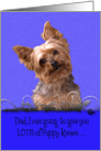 Father’s Day Licker License - featuring a Yorkshire Terrier card
