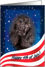 July 4th Card - featuring a black Cocker Spaniel card