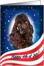 July 4th Card - featuring a chocolate Cocker Spaniel card