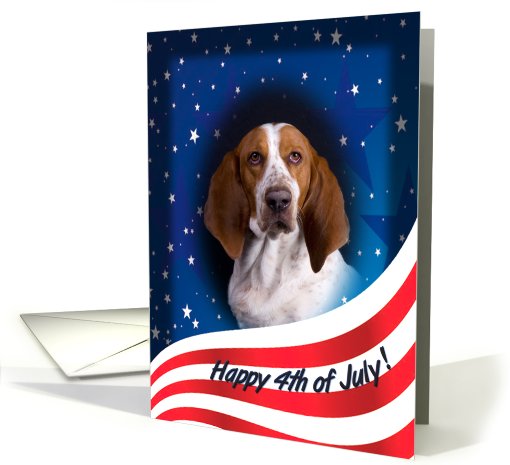 July 4th Card - featuring a Basset Hound card (819074)