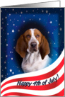 July 4th Card - featuring a Basset Hound card