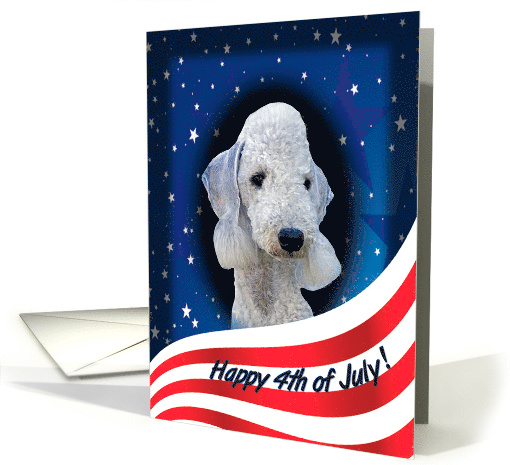 July 4th Card - featuring a Bedlington Terrier card (819077)