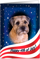 July 4th Card - featuring a Border Terrier card