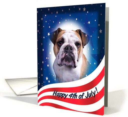 July 4th Card - featuring a Bulldog card (823324)