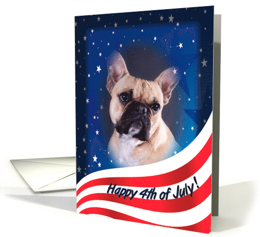 July 4th Card - featuring a French Bulldog card (823331)