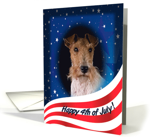 July 4th Card - featuring a Wire Fox Terrier card (823332)