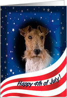 July 4th Card - featuring a Wire Fox Terrier card