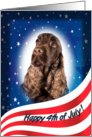 July 4th Card - featuring a liver English Cocker Spaniel card