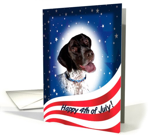 July 4th Card - featuring a German Shorthaired Pointer card (823368)