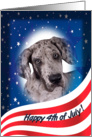 July 4th Card - featuring a Great Dane puppy card