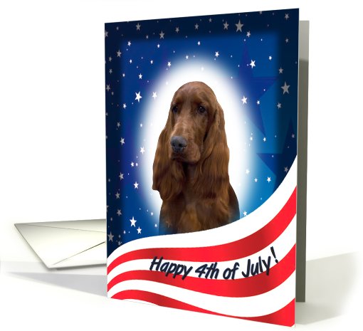 July 4th Card - featuring an Irish Setter card (823379)