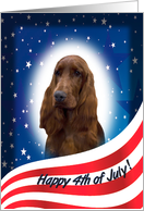 July 4th Card - featuring an Irish Setter card