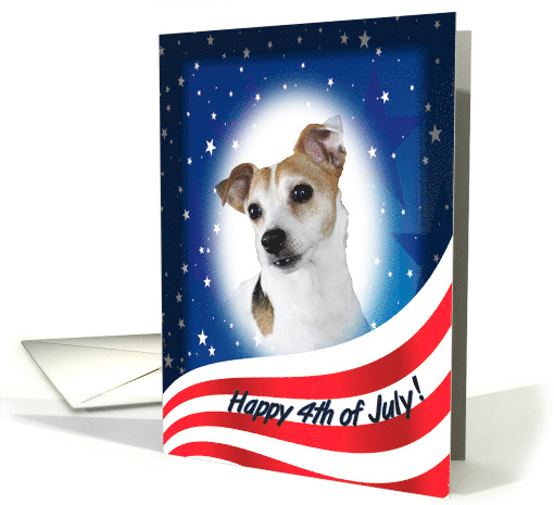 July 4th Card - featuring a Jack Russell Terrier card (823395)