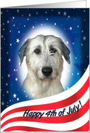 July 4th Card - featuring an Irish Wolfhound card