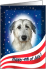 July 4th Card - featuring an Irish Wolfhound card