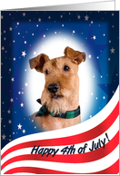July 4th Card - featuring an Irish Terrier card