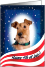 July 4th Card - featuring an Irish Terrier card