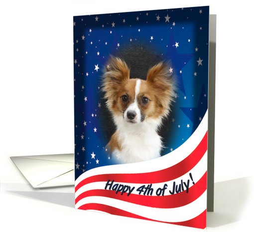 July 4th Card - featuring a Papillon card (823404)