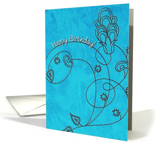 Happy Birthday Greeting Card - blank inside card (823716)