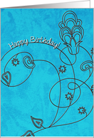 Happy Birthday Greeting Card - blank inside card