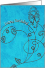 Happy Birthday Greeting Card - blank inside card