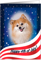 July 4th Card - featuring a Pomeranian card