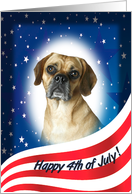 July 4th Card - featuring a Puggle card