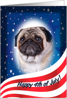 July 4th Card - featuring a Pug card