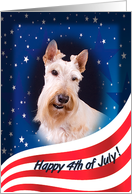 July 4th Card - featuring a wheaten Scottish Terrier card