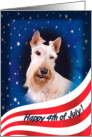 July 4th Card - featuring a wheaten Scottish Terrier card