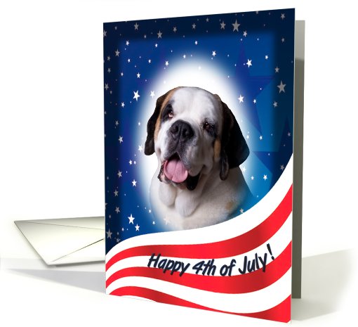 July 4th Card - featuring a Saint Bernard card (824101)